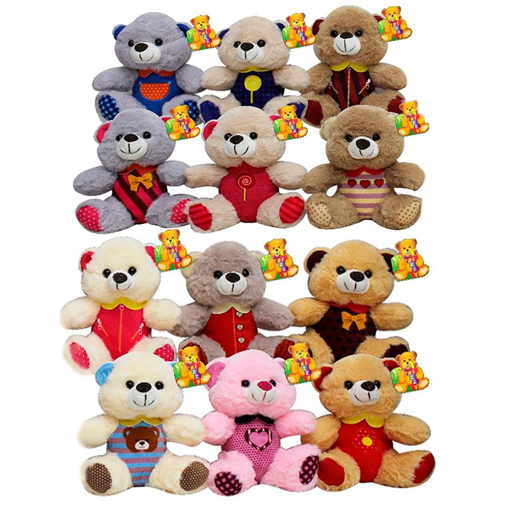 Kit com 6 ursinhos – 18 cm