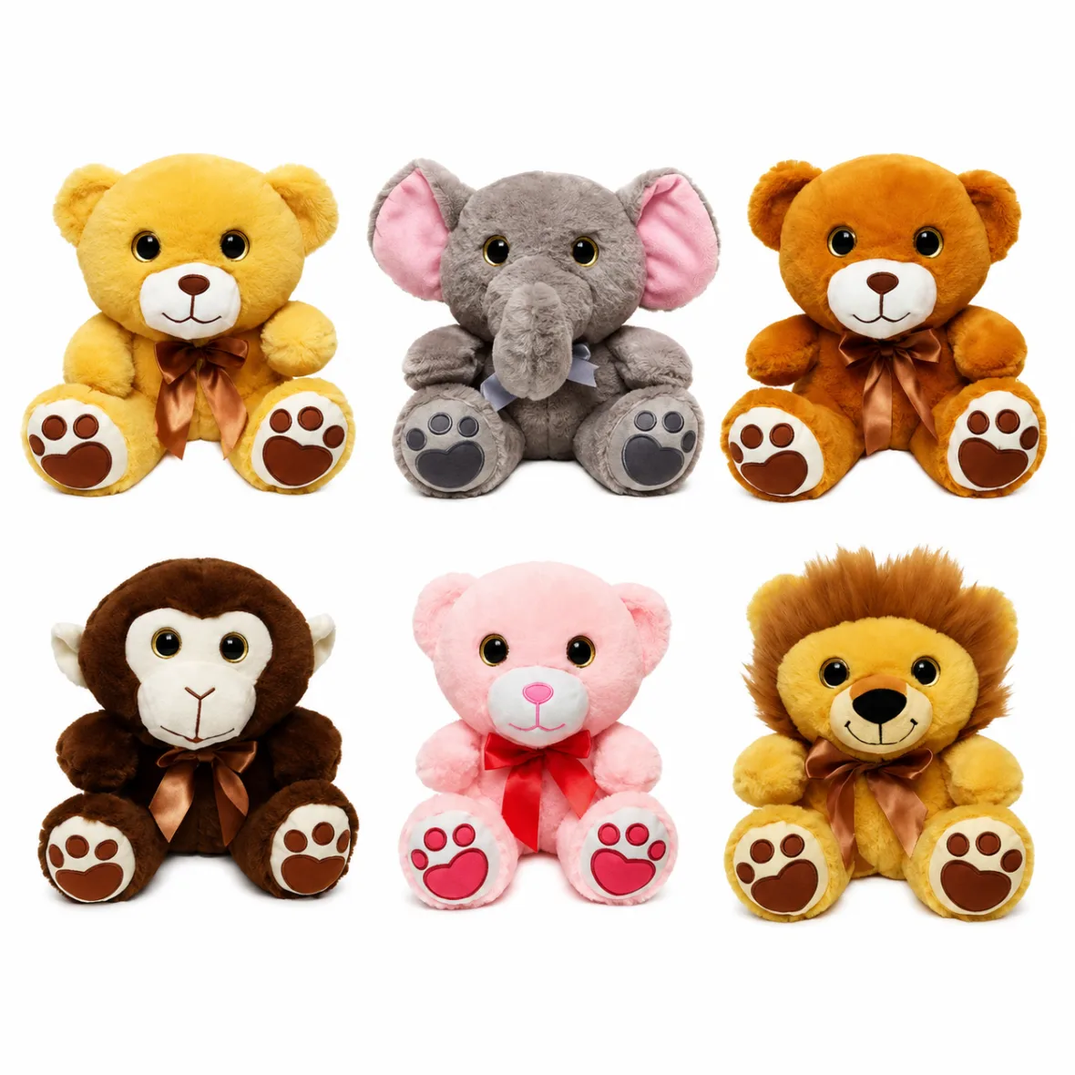Kit com 6 pelúcias – 20 cm