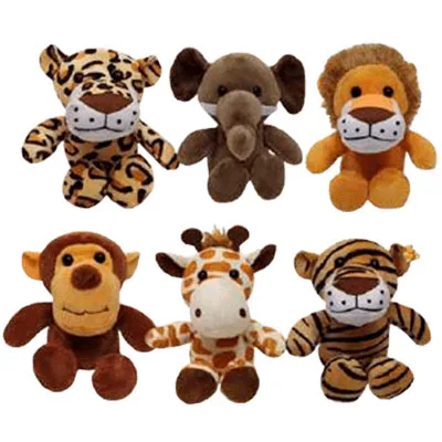 Kit Safári com 6 pelúcias – 17 cm